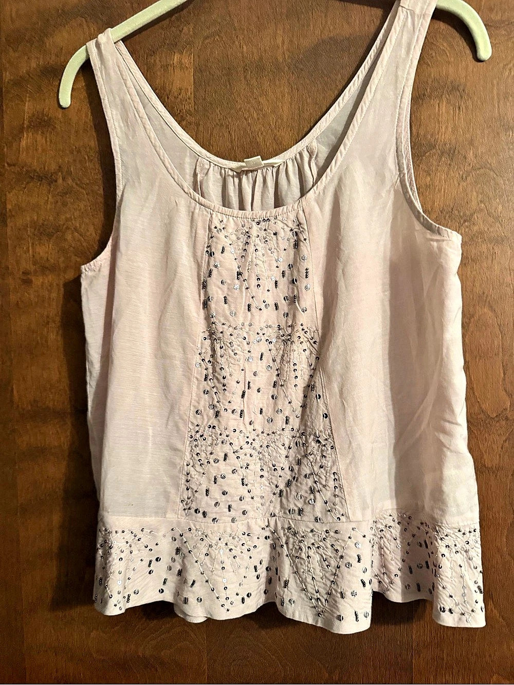 J.Crew Embellished Tank Top in Pink Size Medium